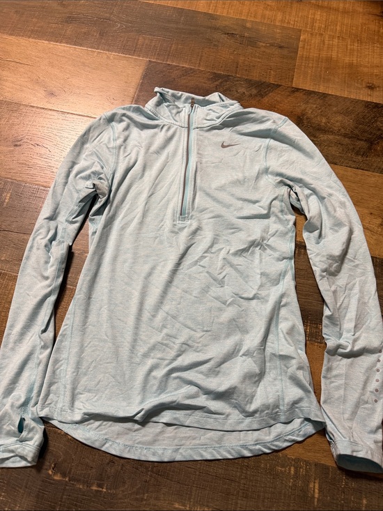 Nike Tops - Nike Pale Aqua Quarter-Zip Performance long sleeve Top, Dry fit